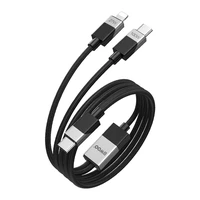 BWOO pintas 2-in-1 kabelis USB-C - USB-C ir Lightning 1m 100W/27W juodas