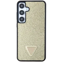 Guess Rhinestone Triangle dėklas telefonui Samsung Galaxy S24+ - auksinis