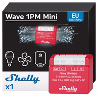 Shelly Wave 1PM Mini LR išmanusis Z-Wave relė