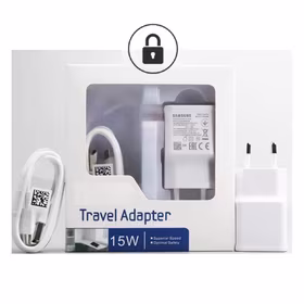 Įkroviklis Samsung EP-TA200W baltas originalus (2A / Fast Charge) + "MicroUSB" laidas / (originalus įpakavimas)