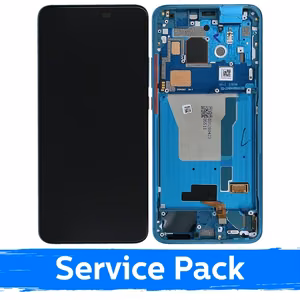 LCD ekranas suderinamas su Xiaomi Poco F2 Pro su rėmeliu / Neon Blue / (Service Pack)