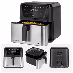 TEESA DIGITAL AIR FRYER XXL karšto oro gruzdintuvė, 8 l, 1700 W, didelis dubuo, programos, šilumos palaikymas
