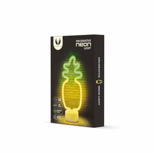 Neon LED on stovas PINEAPPLE oranžinis žalias USB-C FSC-12 Forever Light