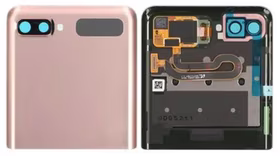 Ekranas Samsung F707 Z Flip 5G su lietimui jautriu stikliuku ir rėmeliu išorinis (Outer) Mystic Bronze originalus (used Grade B)