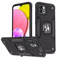 Wozinsky Ring Armor dėklas Samsung Galaxy A03 šarvuotas dangtelis magnetinis laikiklis žiedas juodas