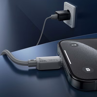 Kabelis USB-A į USB-C Hoco 3A 1 m X113 pilkas