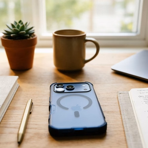 Case for iPhone 17 Pro Max / 18 Pro Max (low camera edge) Forcell F-Protect BumperX Premium compatible with MagSafe navy blue