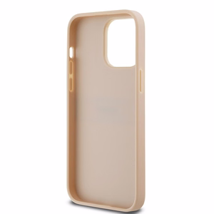 DKNY Odinis mono juosta ir metalinis logotipas dėklas telefonui iPhone 14 Pro Max - rožinis
