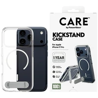 CARE by PanzerGlass Funkcinis dėklas su stovu Magnetinis iPhone 17 Pro - Skaidrus