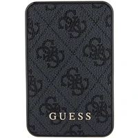 Guess Išorinė baterija 15W GUPB5LP4GEGK 5000mAh juoda/juoda 4G Odinis Metalinis Logotipas
