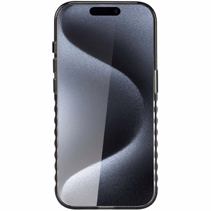 Audi IML Magnetinis dėklas su dideliu logotipu telefonui iPhone 15 Pro - juodas