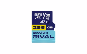 GOODRAM microSDXC 256GB V30 A2 UHS I U3 RIVAL + adapteris