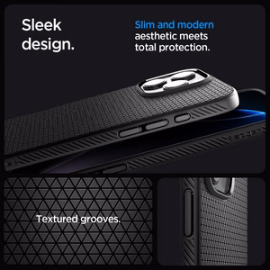 Spigen Liquid Air "T" Magnetinis dėklas telefonui iPhone 16 Pro - matinė juoda