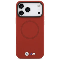 BMW M FW metalinis MagSafe dėklas su logotipu iPhone 17 Pro Max - Raudonas