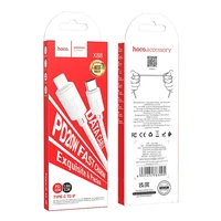 Kabelis USB C į Lightning Hoco PD 2,4A 20W 1 m X88 baltas