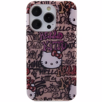 Hello Kitty IML Tags Graffiti dėklas telefonui iPhone 15 Pro - rožinė