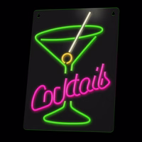 Neon PLEXI LED COCKTAILS rožinis žalias FPNE02X Forever Light