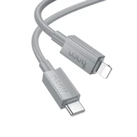 Kabelis USB-C į Lightning Hoco PD 27W 1 m X107 pilkas