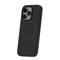 Silikoninis Itin plonas Magnetinis dėklas telefonui iPhone 15 6,1" juodas