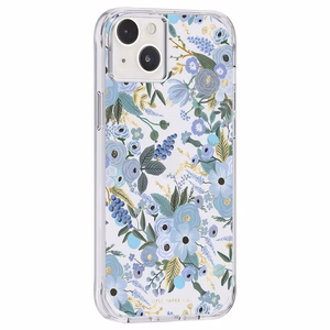 Rifle Paper Co. Garden Party Blue dėklas, skirtas iPhone 14 Plus, mėlynas gėlių raštas