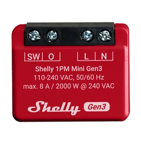 Shelly 1PM Mini Gen3 Controller, WiFi/Bluetooth