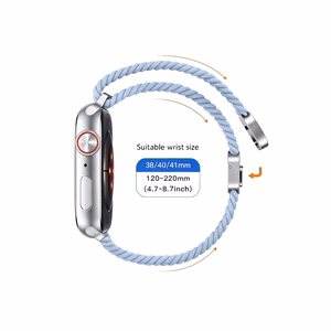 TECH-PROTECT NYLONMAG APPLE WATCH 4 / 5 / 6 / 7 / 8 / 9 / SE (38 / 40 / 41 MM) ŠVIESIAI MĖLYNAS