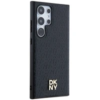 DKNY Odinis rašto metalinis logotipas Magnetinis dėklas telefonui Samsung Galaxy S24 Ultra - juodas