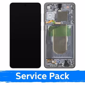 LCD ekranas suderinamas su Samsung S937 S25 Edge su rėmeliu / Titanium Silver / (Service Pack)