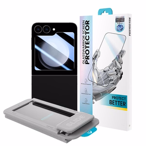 "Benks" grūdintas stiklas "Warrior HD", skirtas "Samsung Galaxy Z Flip 6", juodos spalvos