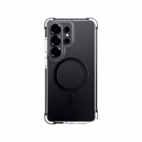 Rock Crystal Clear Magnetic Series Dėklas for Samsung Galaxy S26 Plus skaidrus-juodas