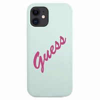 Guess GUHCP12SLSVSBF iPhone 12 mini 5.4" mėlynas rožinis/ rožinis fuksija kietasis dėklas Silikon Vintage