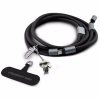 Universalus pakabuko laidas Karl Lagerfeld CBDY Ikonik Charm USB-C/USB-C juodas