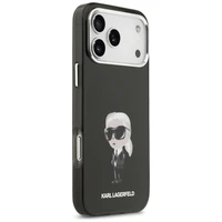 Karl Lagerfeld IML akvarelės Karl ir logotipo magnetinis dėklas telefonui iPhone 17 Pro Max - juodas