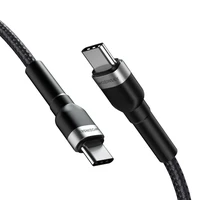 Wozinsky WNBCC2 USB-C / USB-C PD 65W kabelis 2m - juodas