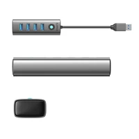 Hub Orico PDD4U-U3 4x USB-A 3.0 - pilkas