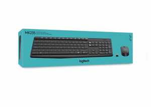 Logitech MK235 klaviatūra su pele USB QWERTY US International pilka
