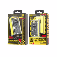 WEKOME WP-345 Vanguard Series - Power bank 10000 mAh Fast Charging with built-in USB-C & Lightning PD 20W laidas + QC 22.5W (geltonas)