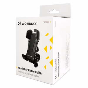 Wozinsky tvirtas telefono laikiklis dviračiui, motociklui, paspirtukui, juodas (WBHBK6)