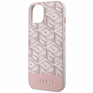 Guess GUHMP14SHGCFSEP iPhone 14 6.1" rožinė/rožinė kietas dėklas GCube Stripes MagSafe