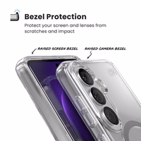 Speck Presidio Perfect-Clear Magnet - Samsung Galaxy S26 MagSafe dėklas (Clear/Clear/sidabrinis)