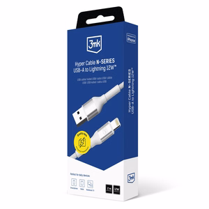 3mk Hyper Cable N-SERIES Кабель USB-A / Lightning 2м 5V/2.4A 12W - белый