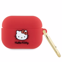 Hello Kitty silikoninis 3D Kitty galvos dėklas AirPods Pro - fuksijos