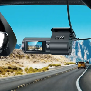 Automobilinė kamera Hoco su ekranu 1,47" 2K + galinė kamera 720P/25fps DV8 juoda