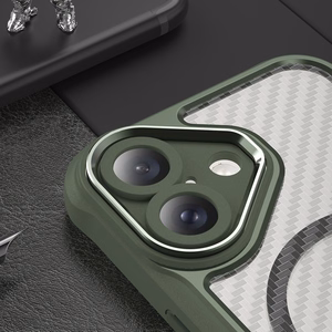 Leading Series Magnetinis silikoninis dėklas telefonui iPhone 16 Plus - žalia