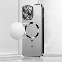 Vmax Electroplating Mag TPU dėklas telefonui Samsung Galaxy S25 juodas