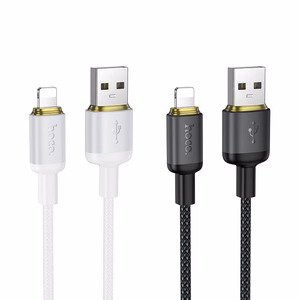 Cable USB A to Lightning Hoco 2,4A 1 m X128 Benefit black