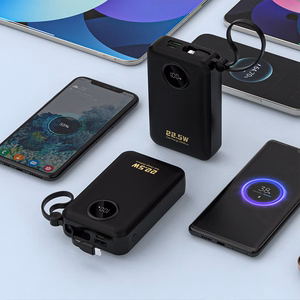 Dudao K14+ Powerbank 20000mAh 22.5W USB-C / USB-A / Built-in Lightning and USB-C Cables - Black