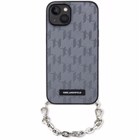 Karl Lagerfeld KLHCP14SSACKLHPG iPhone 14 6.1" sidabrinis/sidabrinis hardcase Saffiano Monogram Chain
