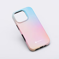 FORCELL F-PROTECT Mirage, karinio standarto išbandytas magnetinis dėklas telefonui IPHONE 16 PRO MAX, rausvai mėlynas