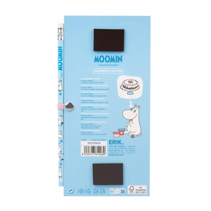 Moomins magnetinė pirkinių užrašinė šaldytuvui su pieštuku, 10 × 21 cm